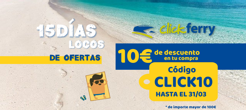 Imagen de 15 DÍAS LOCOS: 10€ de descuento con el código: CLICK10